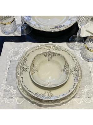 İNGİLİZ YALDIZ IVORY 77 PARÇA YEMEK TAKIMI -