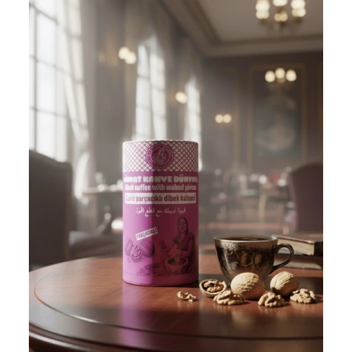 CEVİZ PARÇACIKLI DİBEK KAHVESİ BRÜT 530 GR (TOPTAN KAHVE SATIŞI VE MARKANIZA ÖZEL FASON ÜRETİM.) 0540 380 34 34