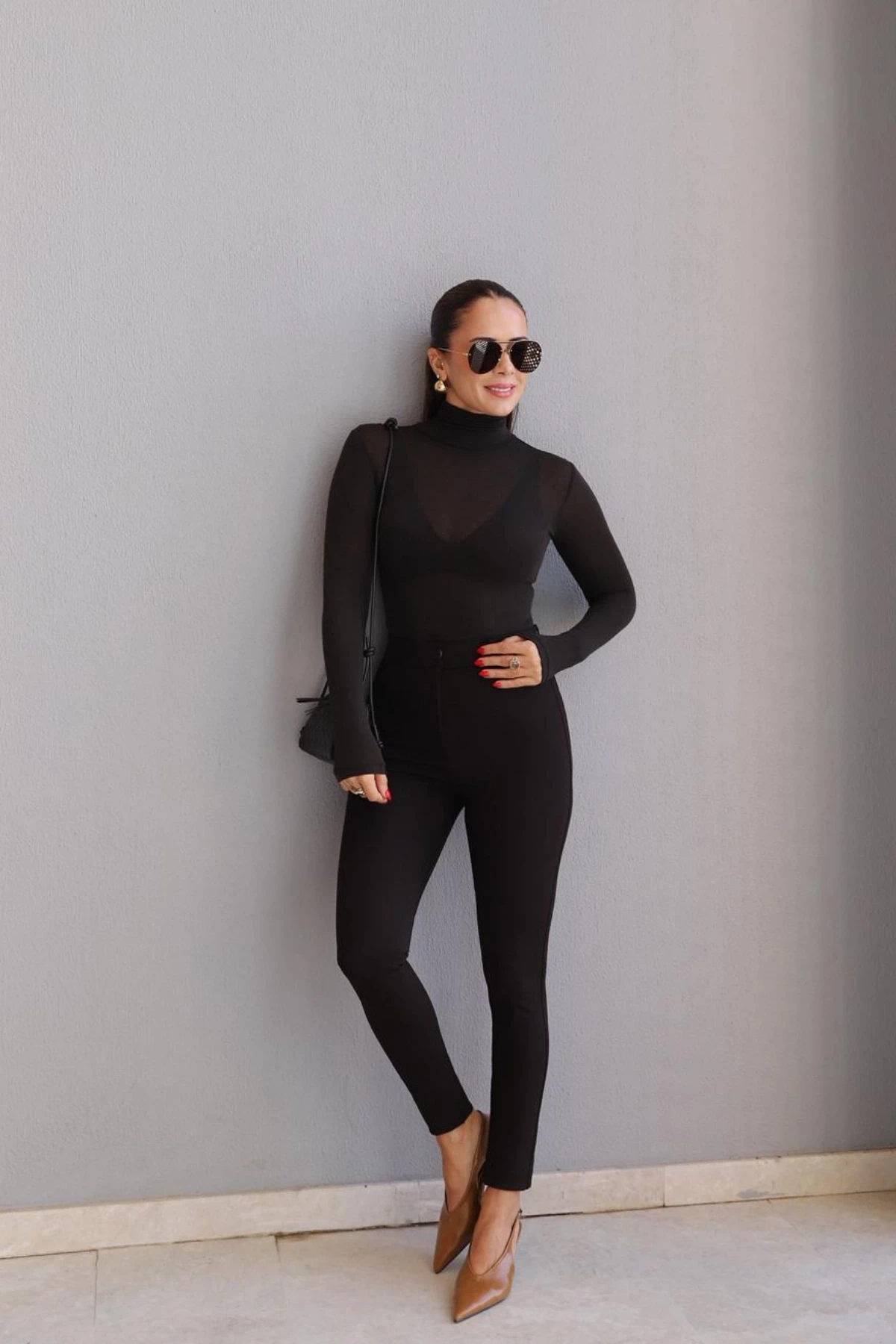 Acı Kahverengi Tayt Pantolon