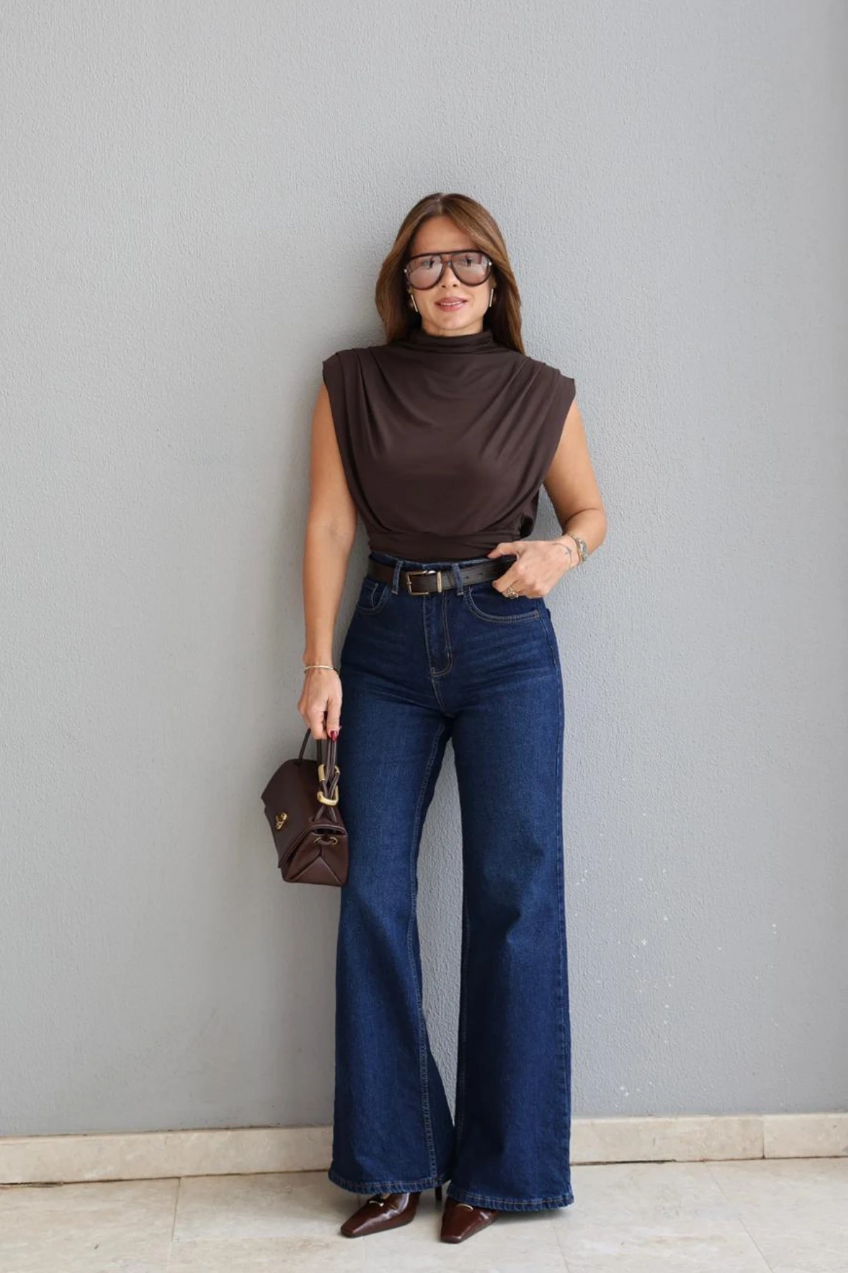 Koyu Lacivert Lycralı Straight Jean Pantolon