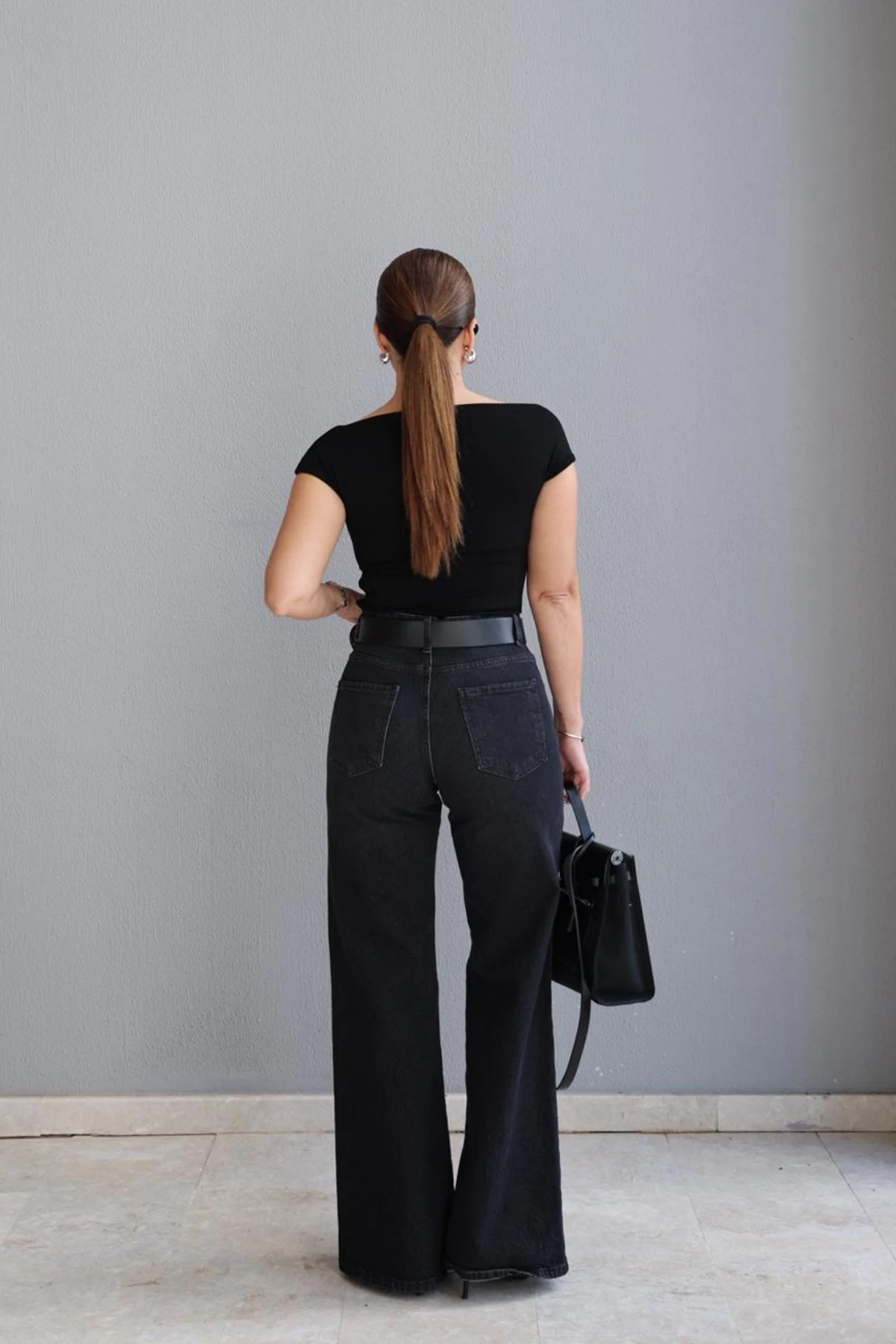 Lycralı Straight Jean Pantolon