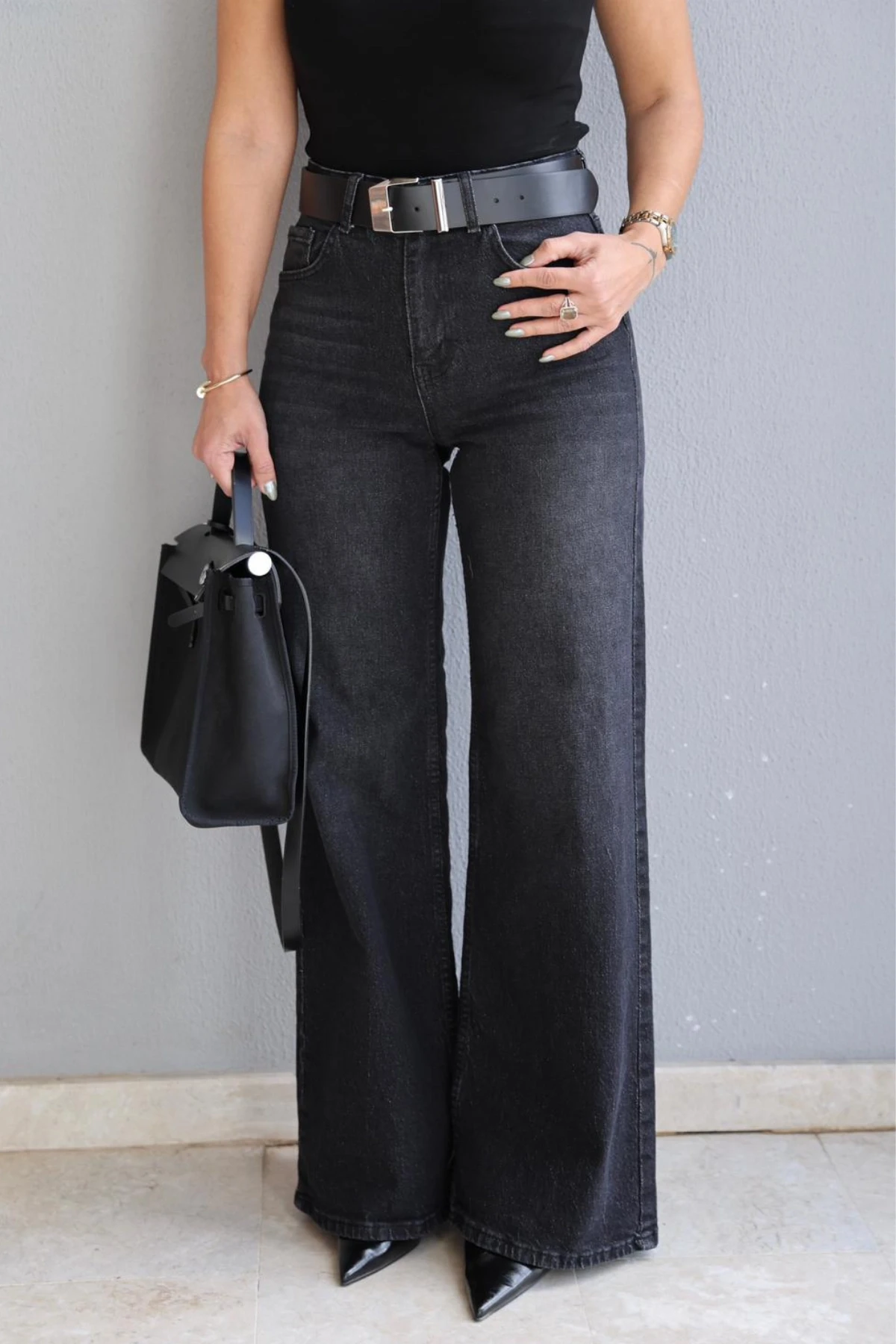 Lycralı Straight Jean Pantolon