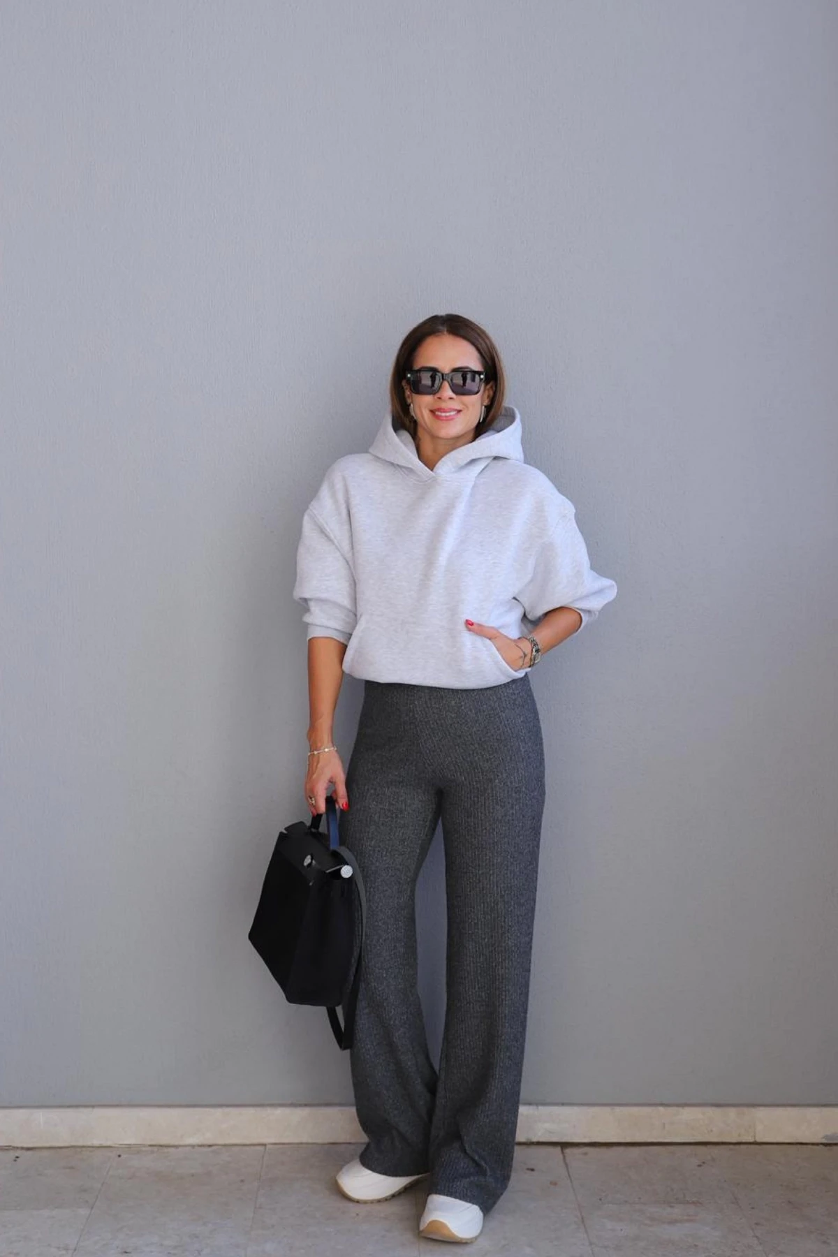 Antrasit Fitilli Salaş Pantolon