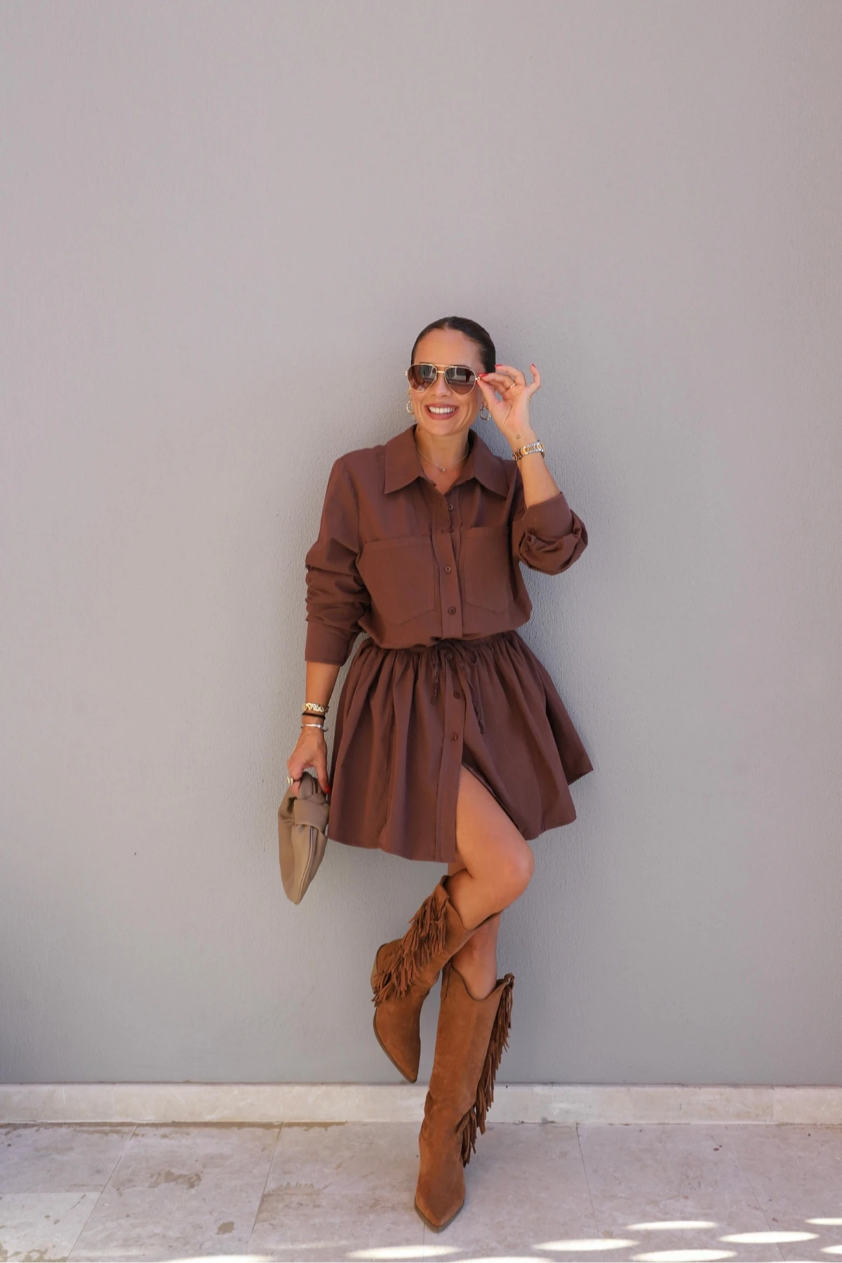 Waist Strap Detail Jumpsuit Dress