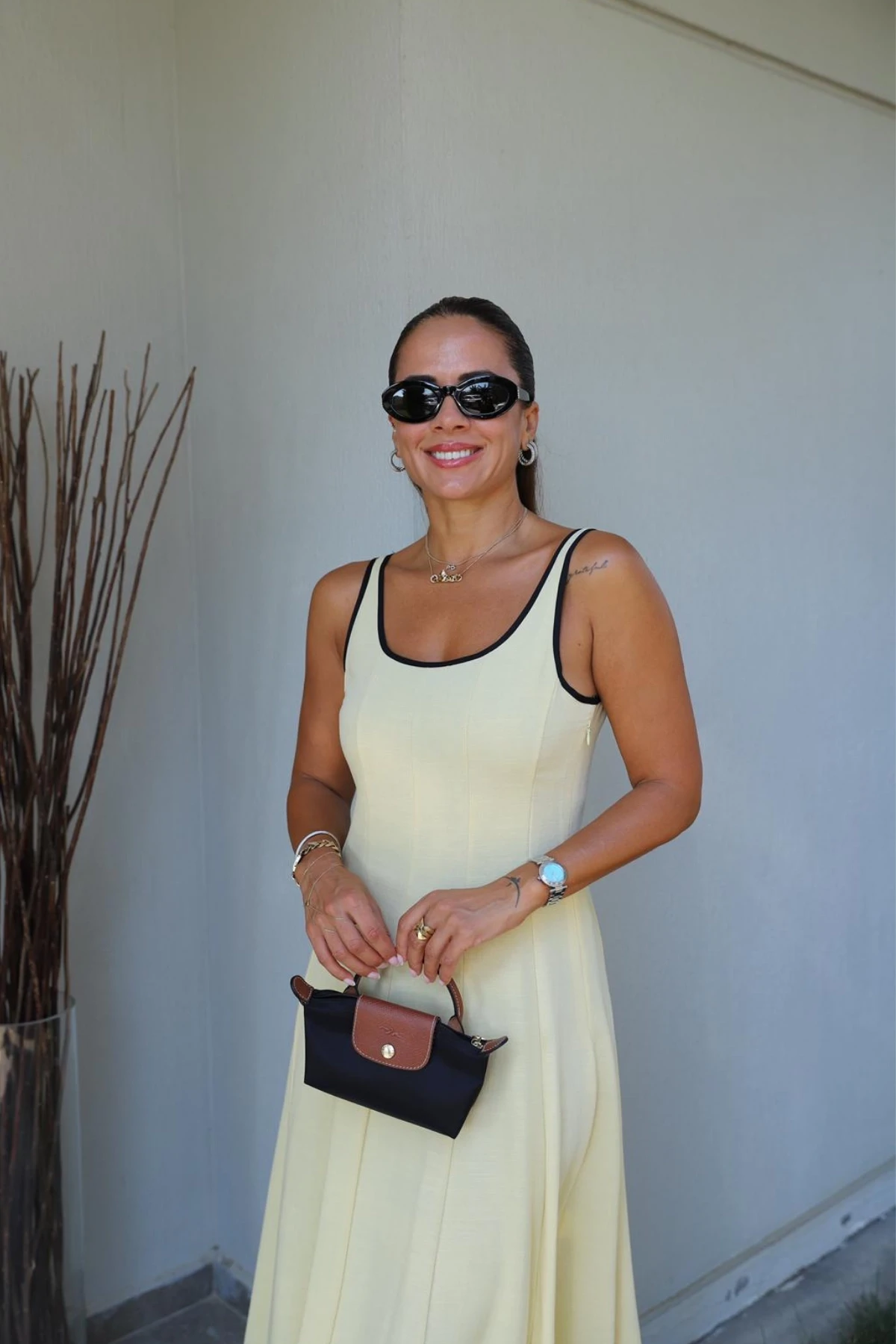 Biye Detay Parçalı Elbise