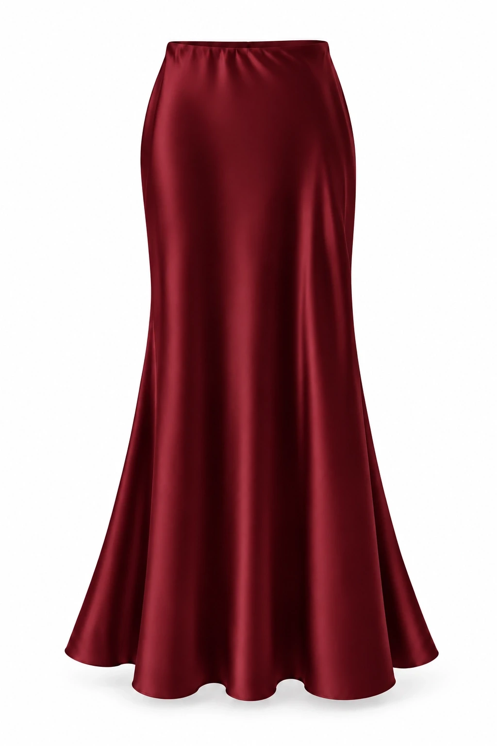 Bordo Maksi Saten Etek