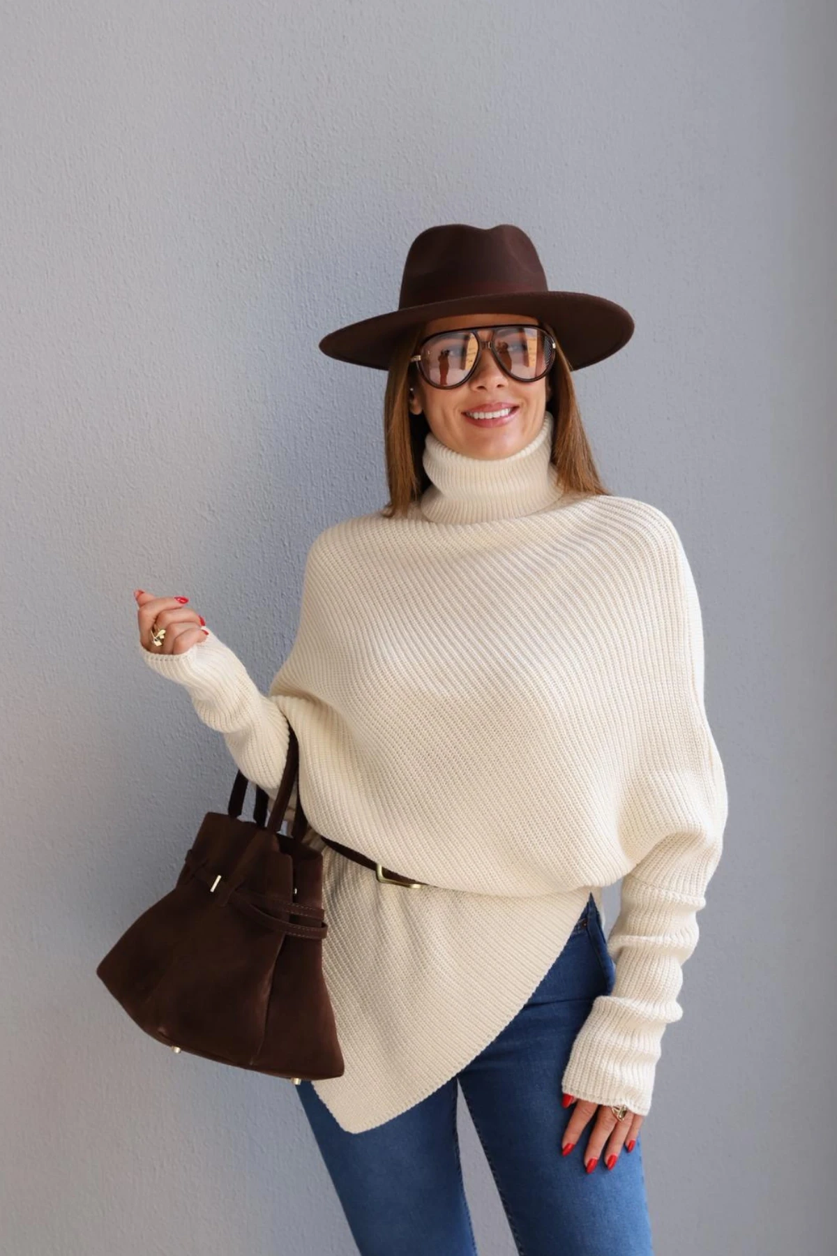 Ekru Triko Panço Kazak