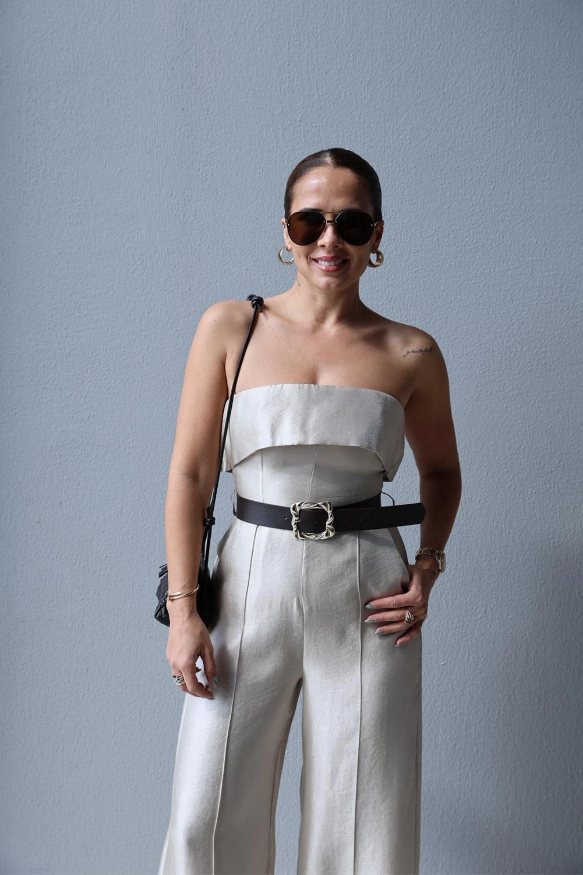 GOLD Kemerli Straplez Tulum