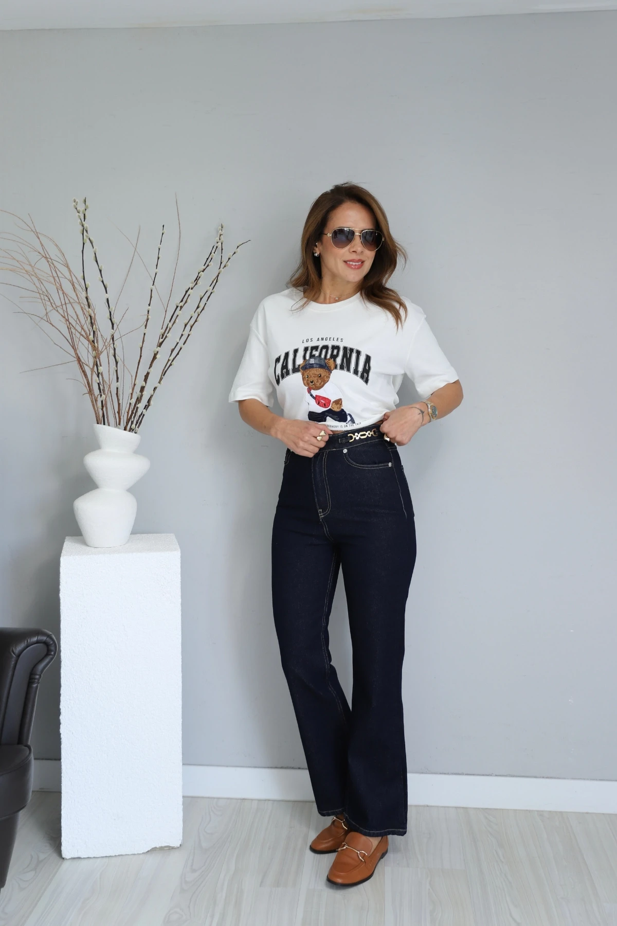 İspanyol Paça Bel Detay Pantolon