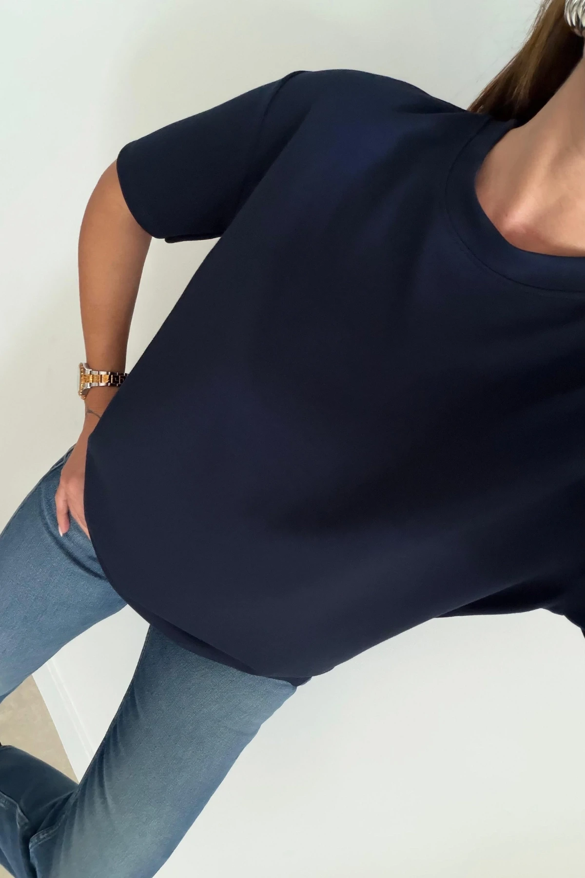 Lacivert Basic Tshirt