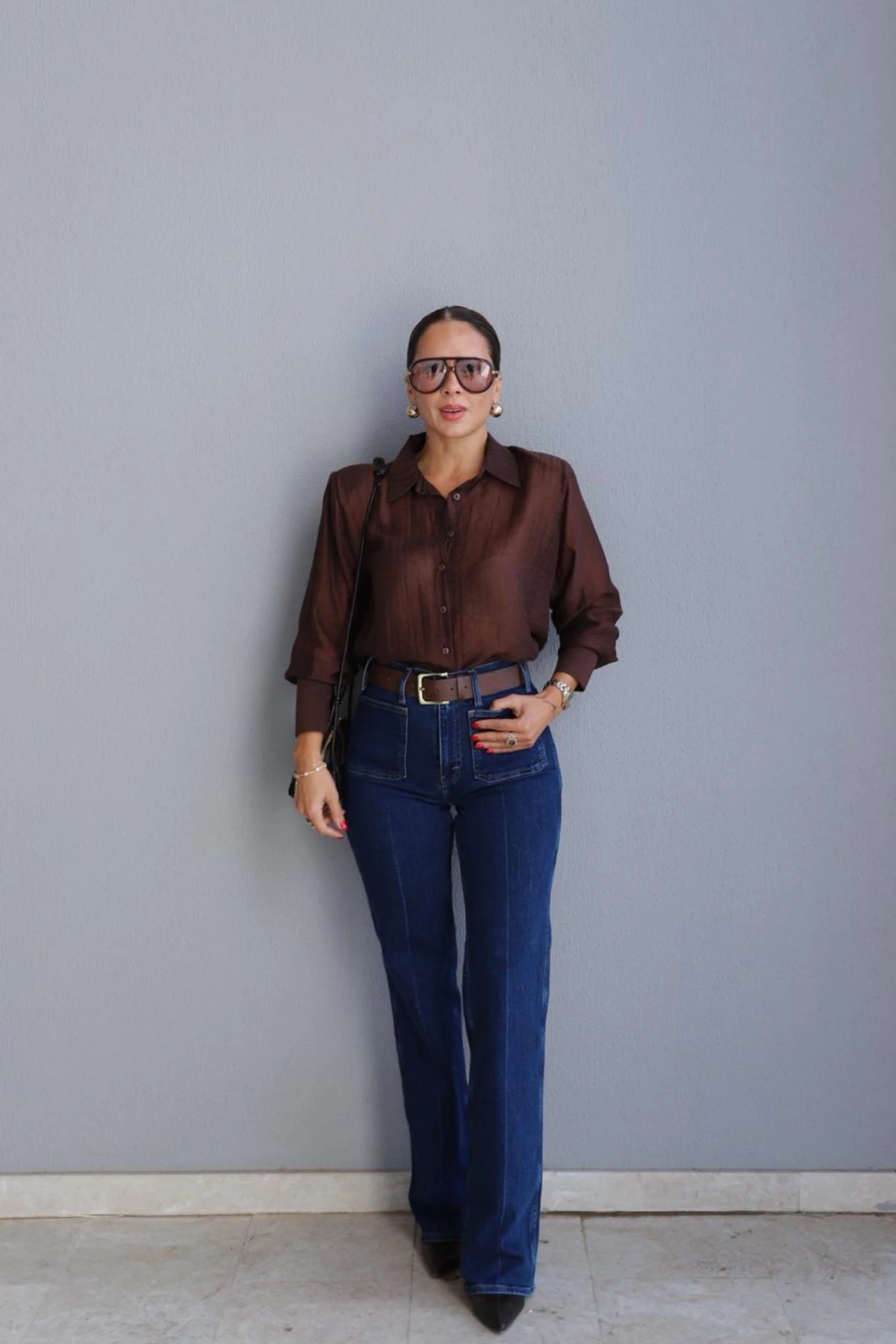 Lacivert Ön Cep Detay Jean Pantolon