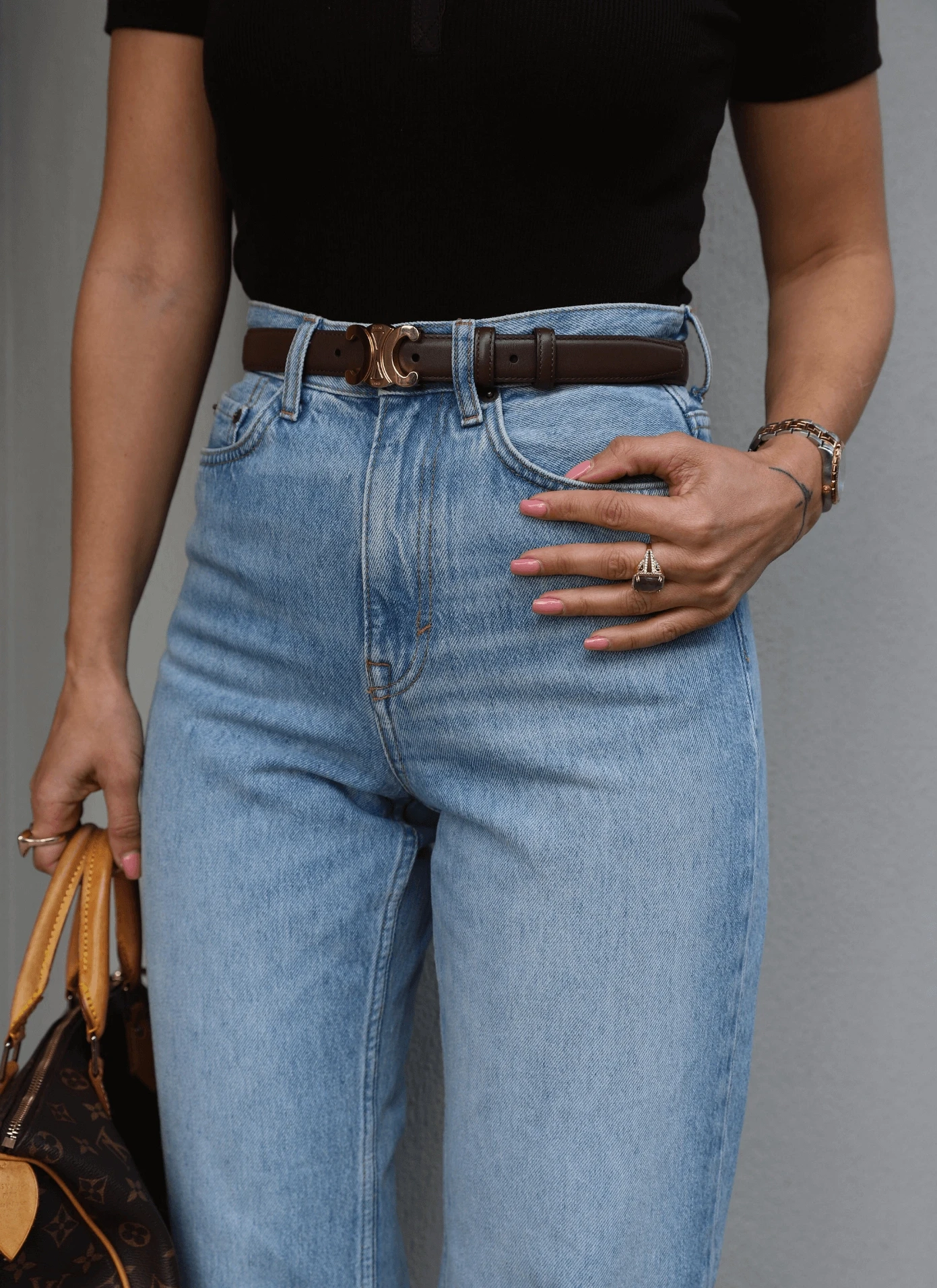 MAVİ Taşlamalı Bol Paça Jean Pantolon