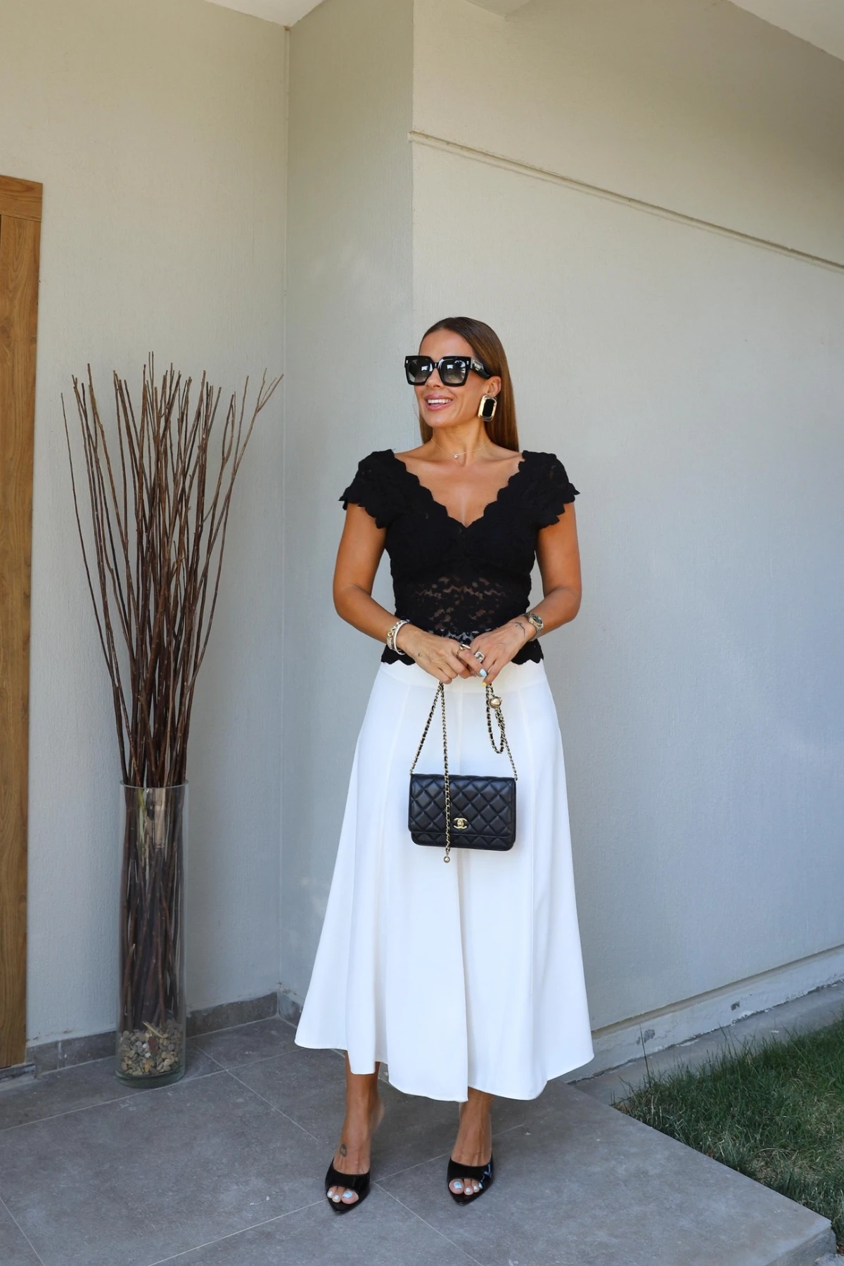 Parçalı Maxi Boy Etek