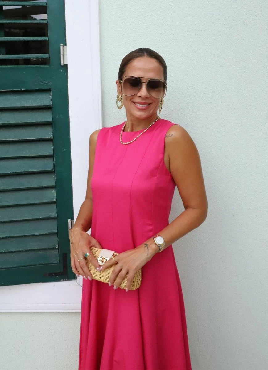 Pembe Kolsuz Çan Model Elbise