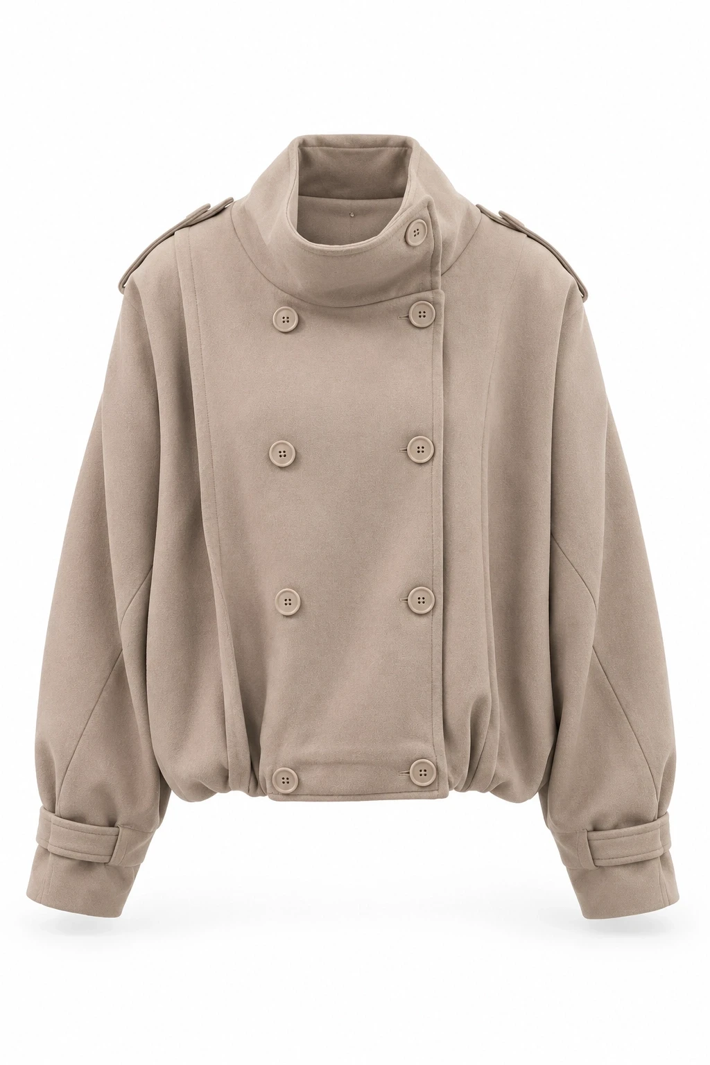 Pile Detay Süet Bomber Ceket