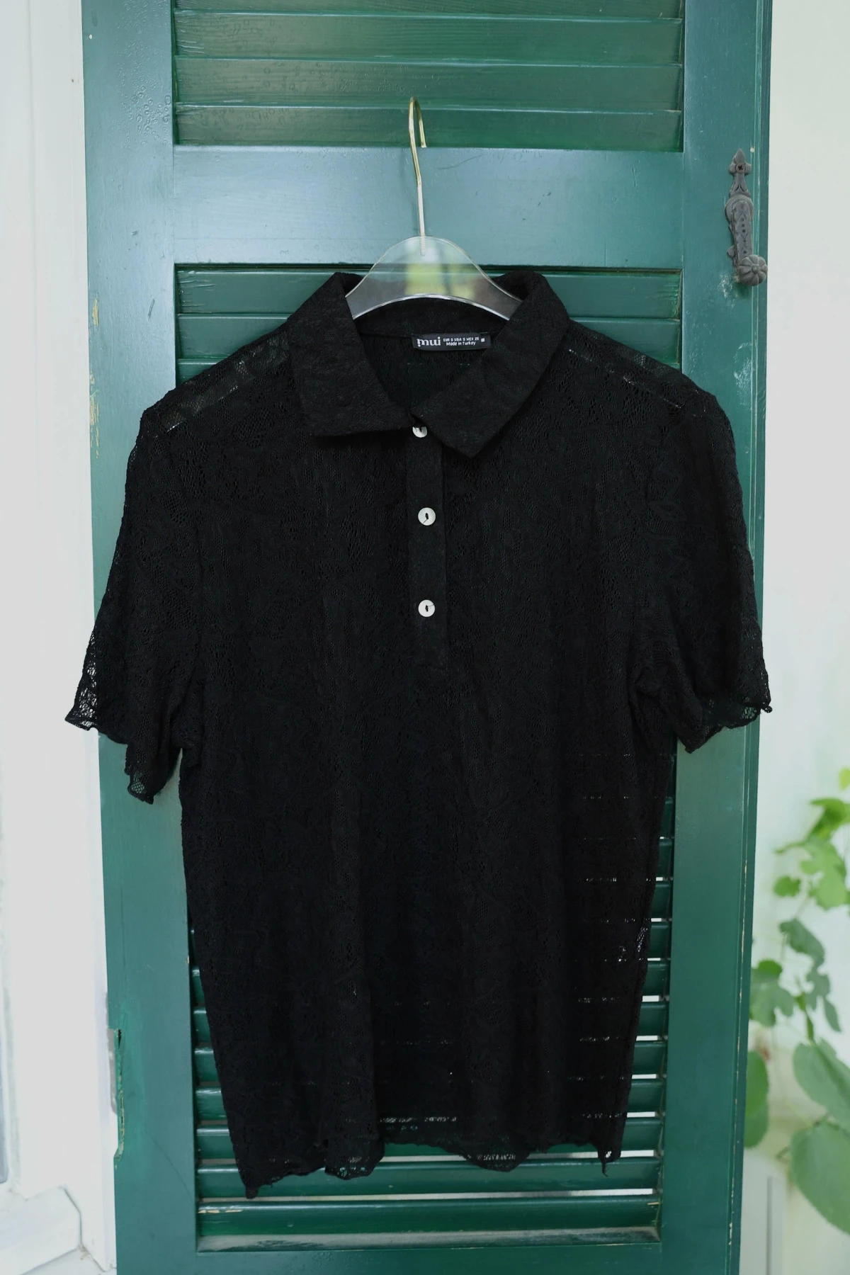 Polo Neck Lace Blouse