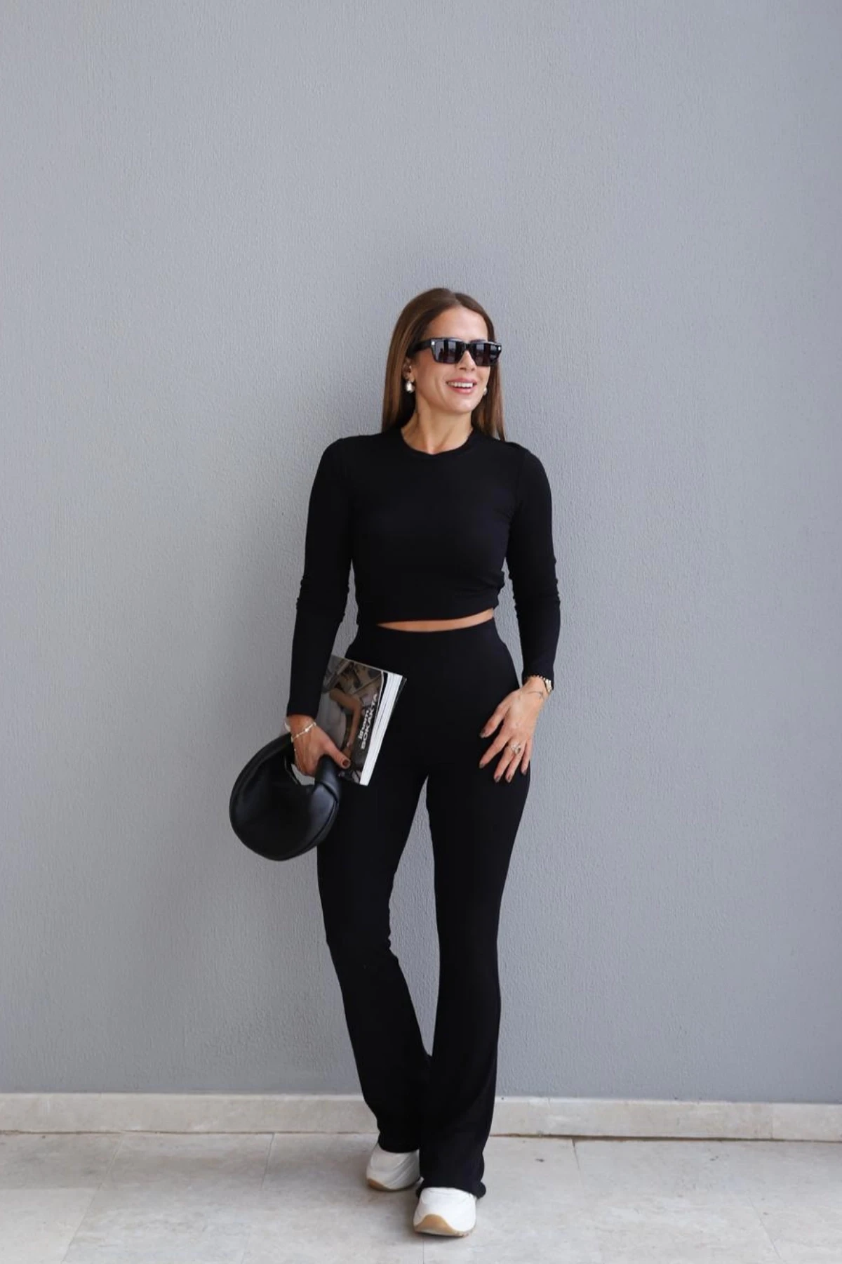 Siyah Basic Body Pantolon Takım