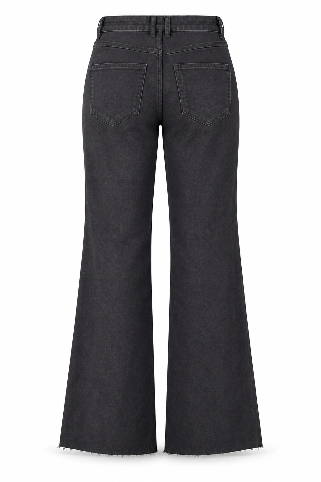 Siyah Bol Paça Push Up Jean Pantolon