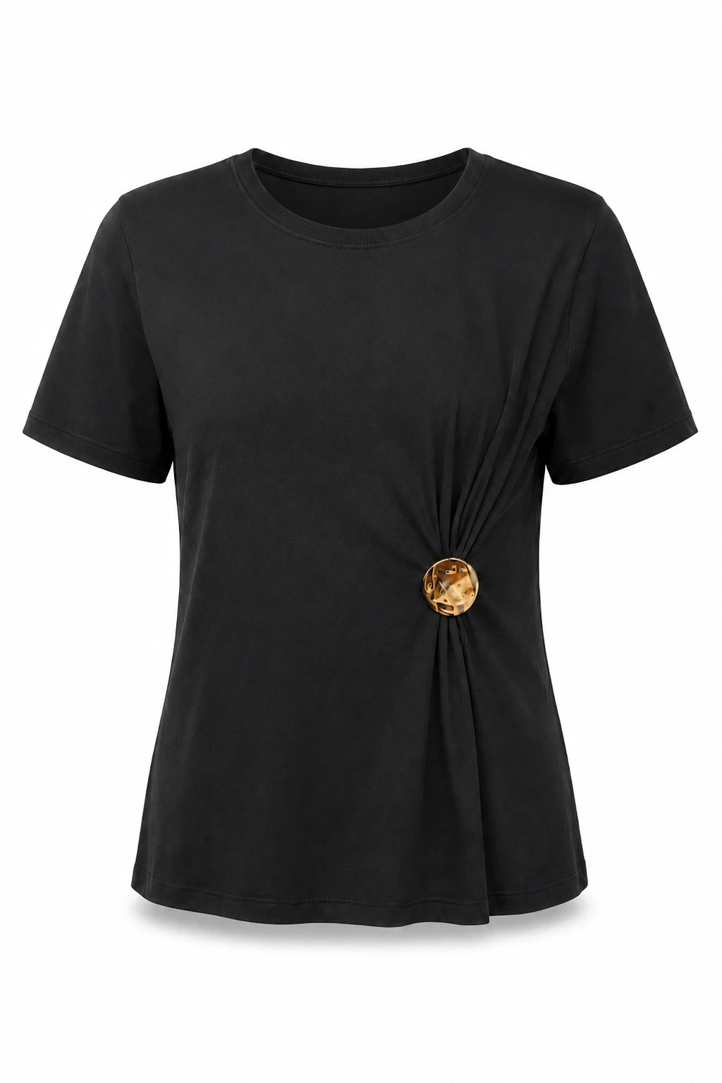 Siyah Gold Tokalı Tshirt
