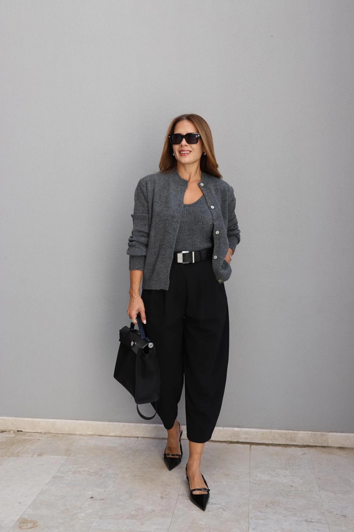 Black baggy trousers