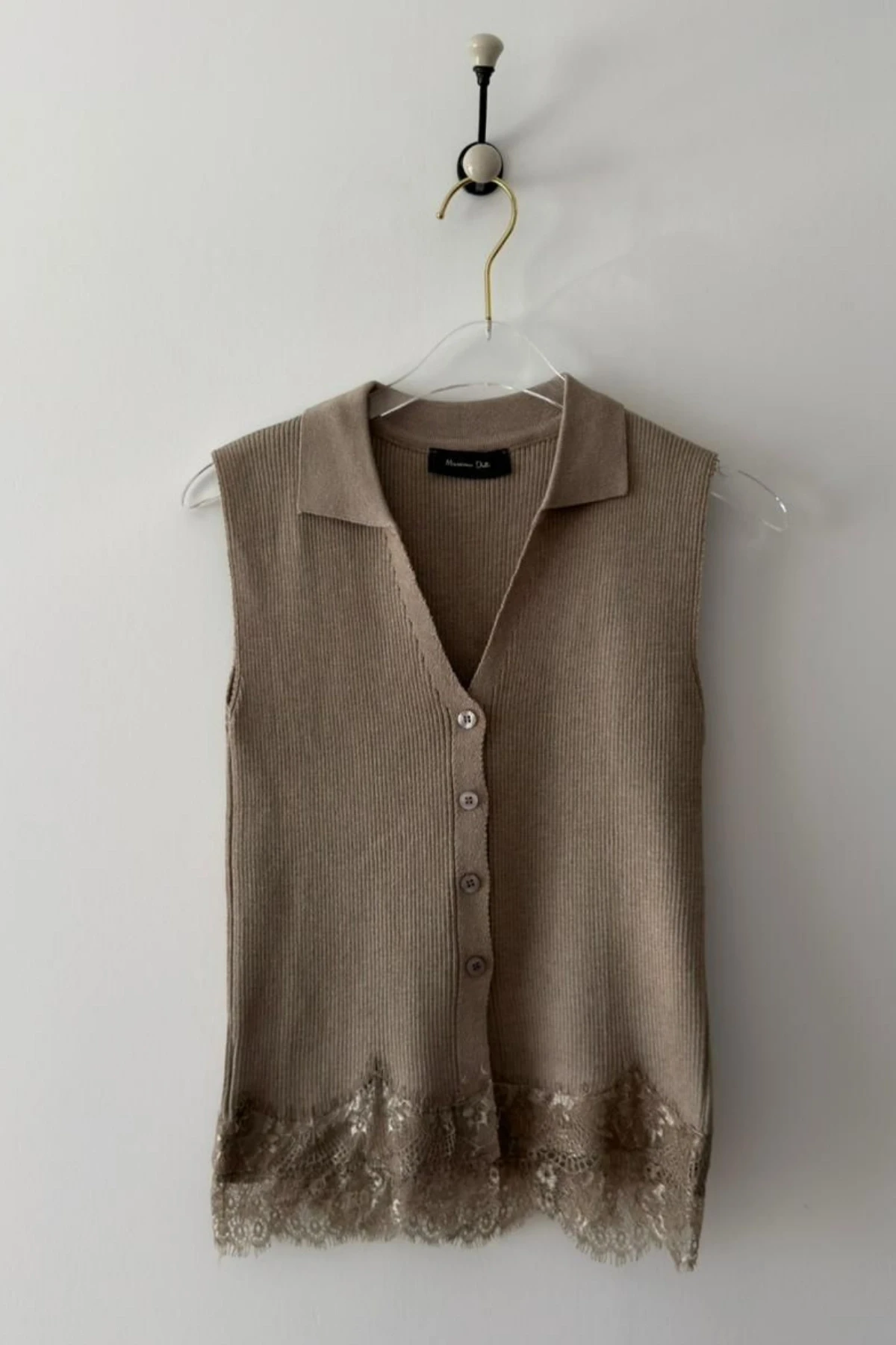 Vizon Dantel Detay Triko