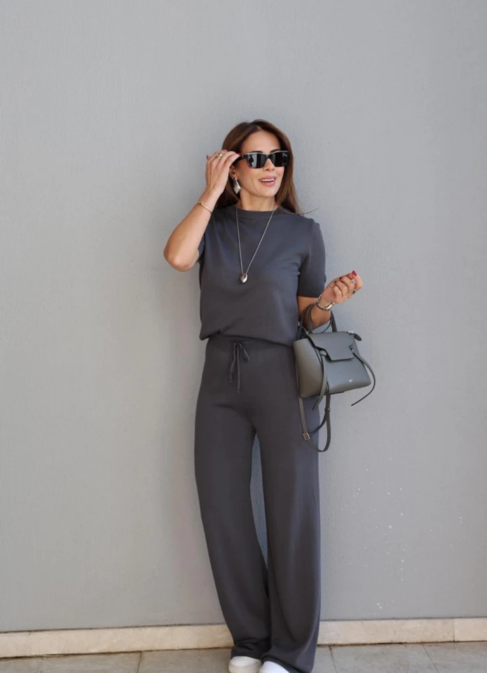 Antrasit Basic Triko Takım