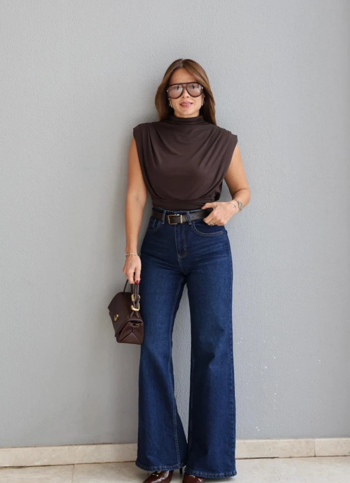 Koyu Lacivert Lycralı Straight Jean Pantolon