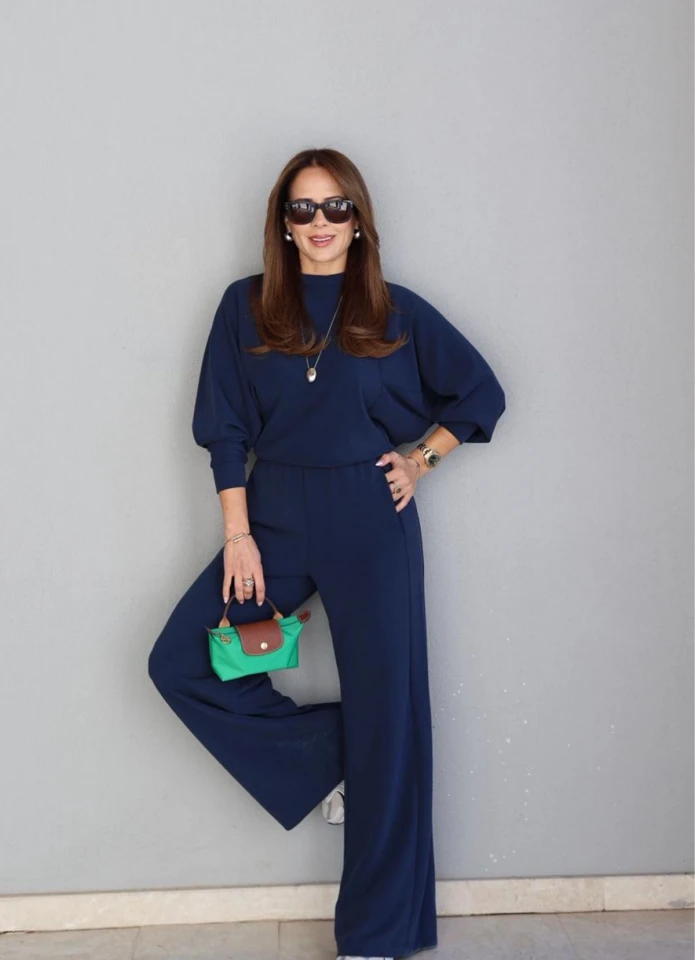 Lacivert Yarasa Kol Eşofman Takım