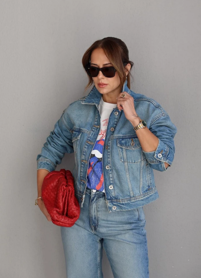 MAVİ Cep Detay Jean Ceket