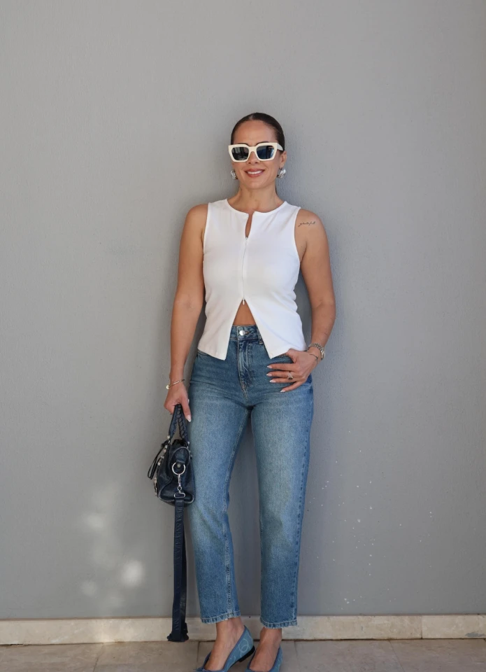 MAVİ Taşlamalı Slim Fit Jean