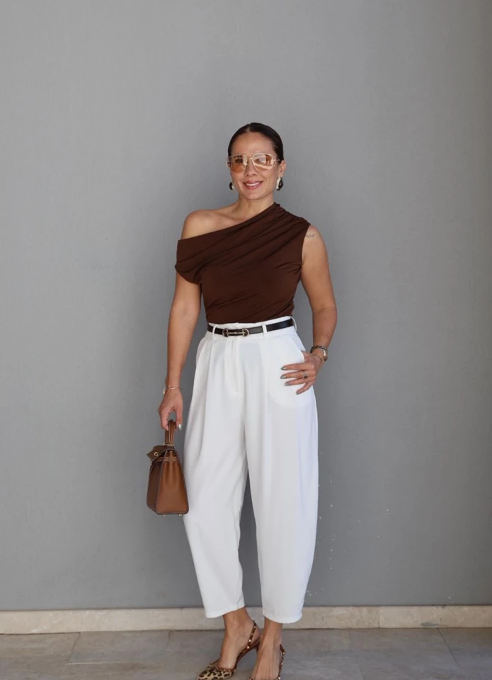 Beyaz Şalvar Pantolon