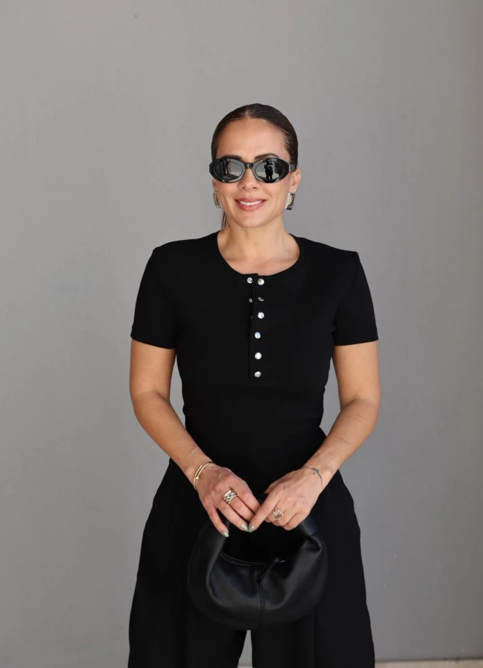 Siyah Çıtçıtlı Body