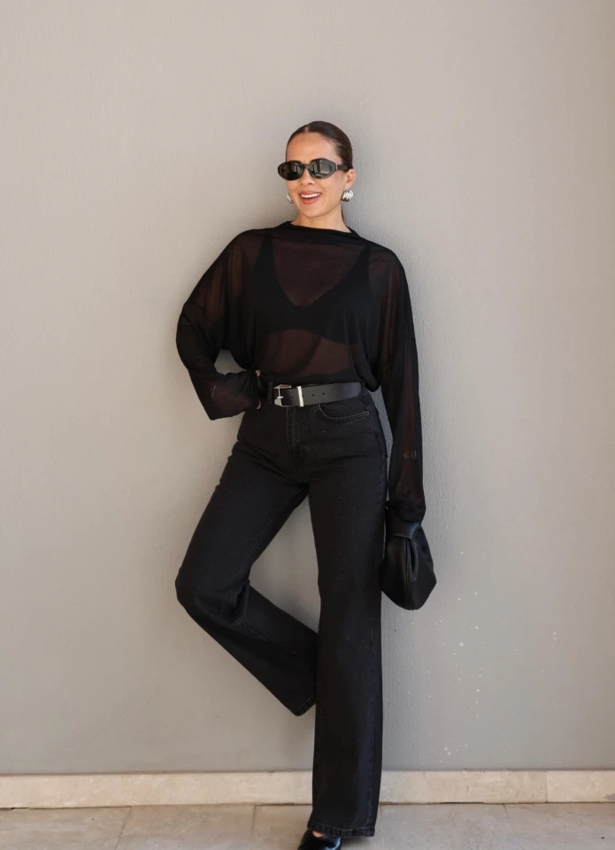 Taş Detay Jean Pantolon