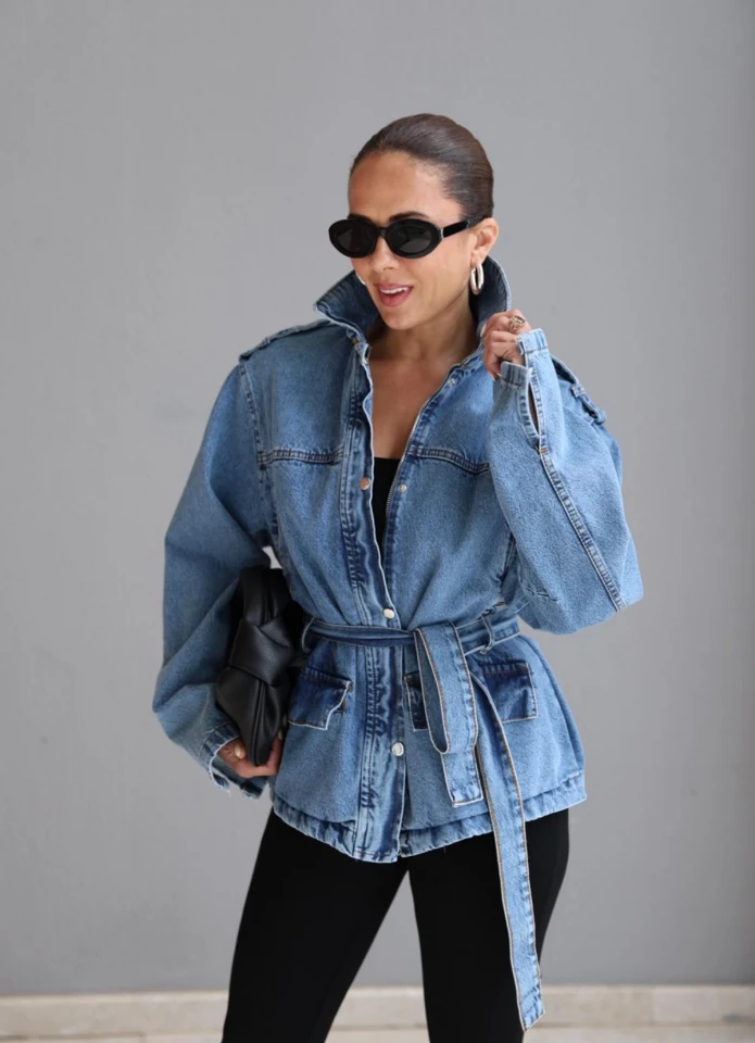 MAVİ Apolet Detay Jean Ceket