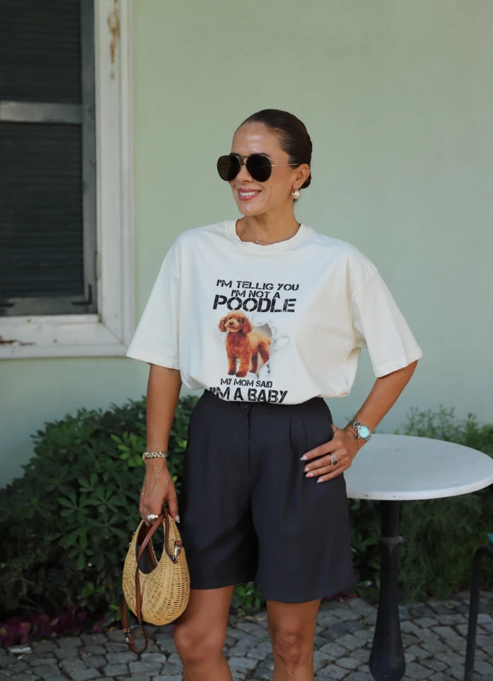 Antrasit Çift Pile Şort