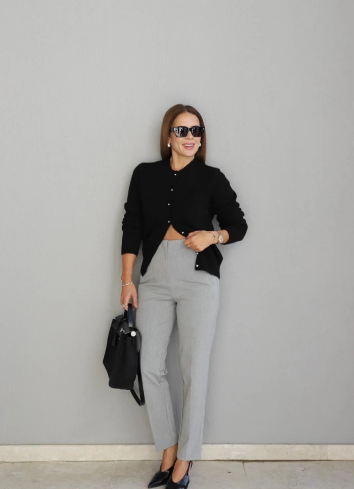 Bel Dikiş Detay Pantolon