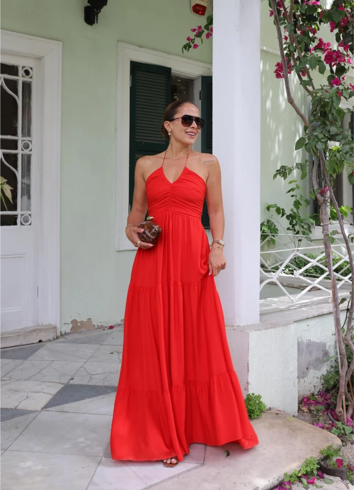 Büzgü Detay Salaş Elbise