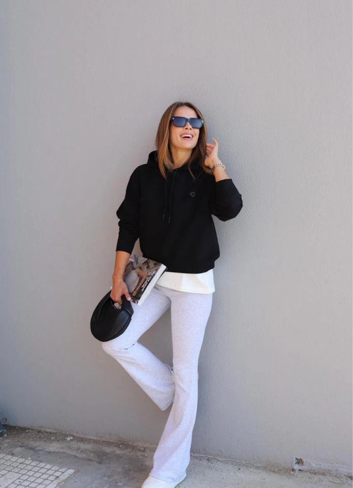 Gri İspanyol Paça Tayt