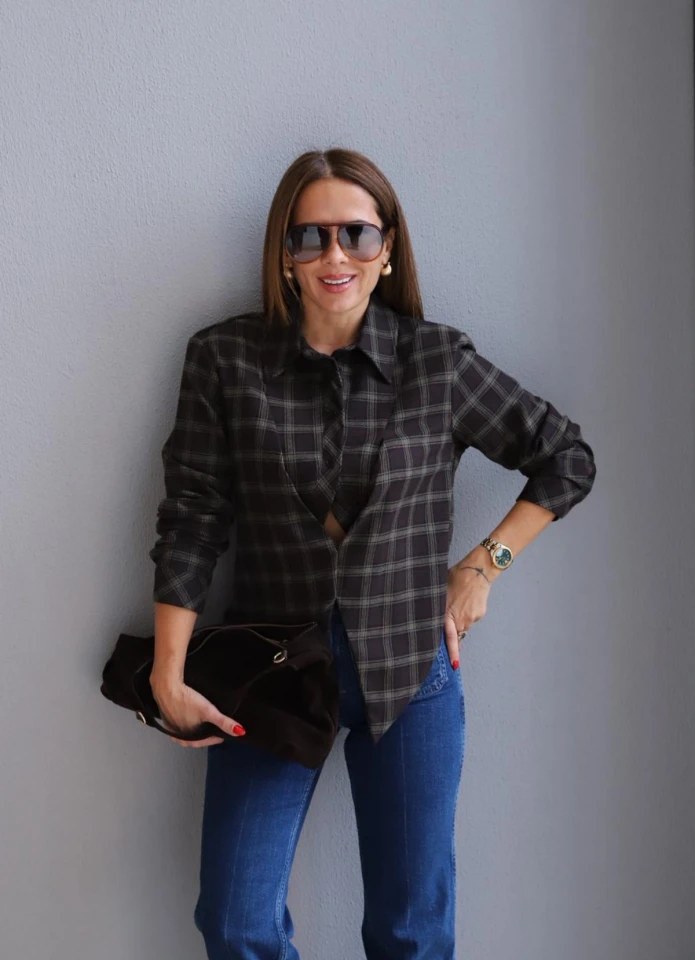 HAKİ Ekoseli Gömlek