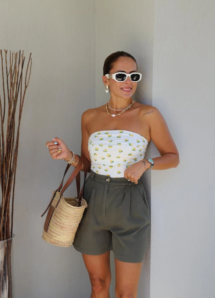 HAKİ Gabardin Şort