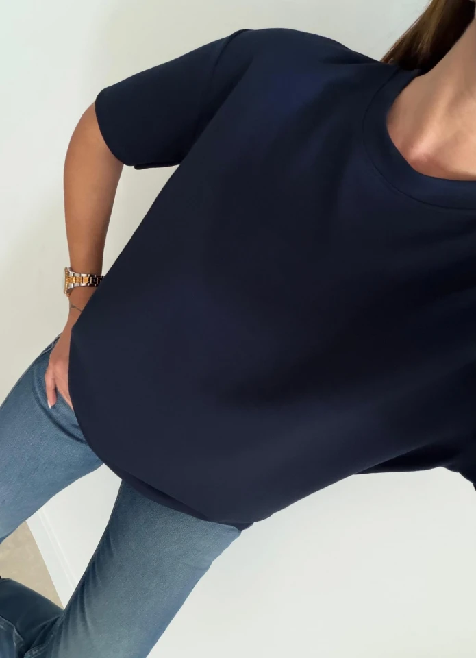 Lacivert Basic Tshirt