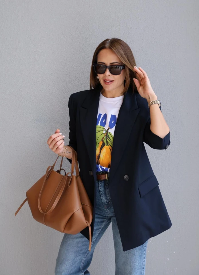 Lacivert Blazer Ceket