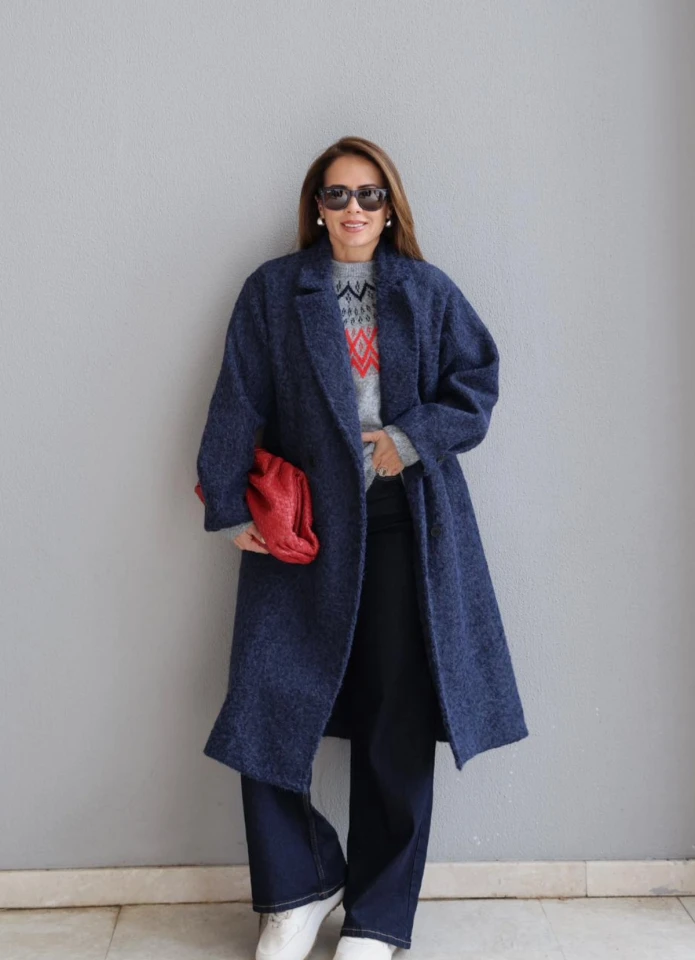 Lacivert Buklet Kaban