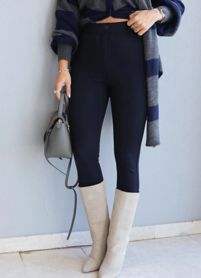 Lacivert Tayt Pantolon