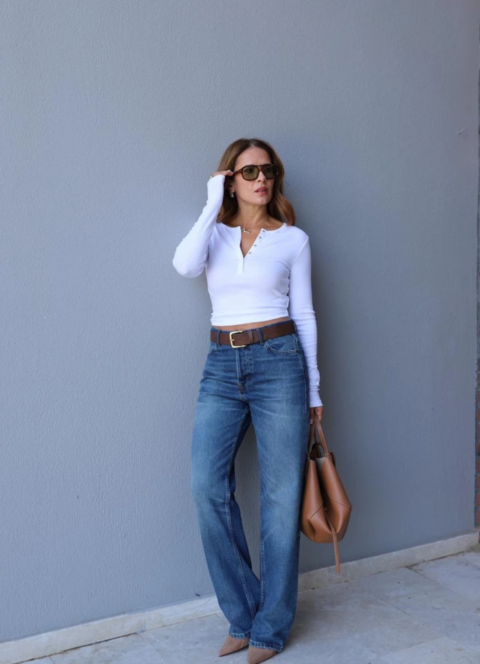 MAVİ Düğme Detay Jean Pantolon