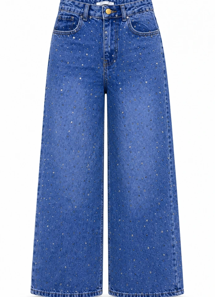 MAVİ Taşlı Bol Paça Jean Pantolon