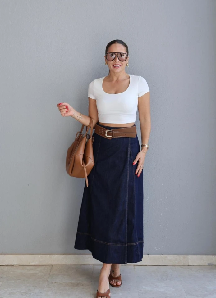 Midi Boy Kemerli Jean Etek