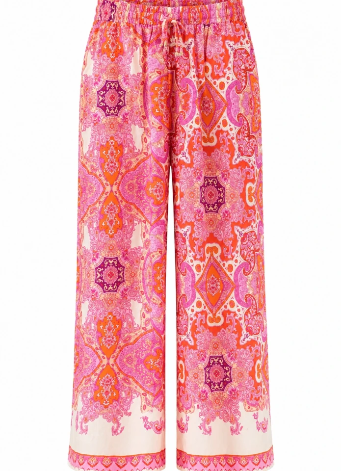 PEMBE Etnik Desen Bol Paça Pantolon