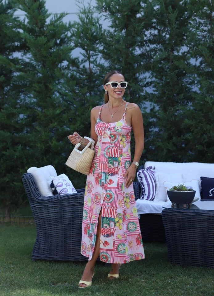 COLORED Patterned Dress