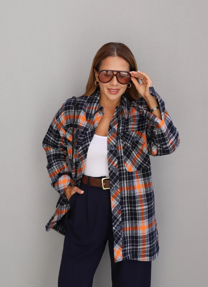 RENKLİ Oduncu Astarlı Ceket